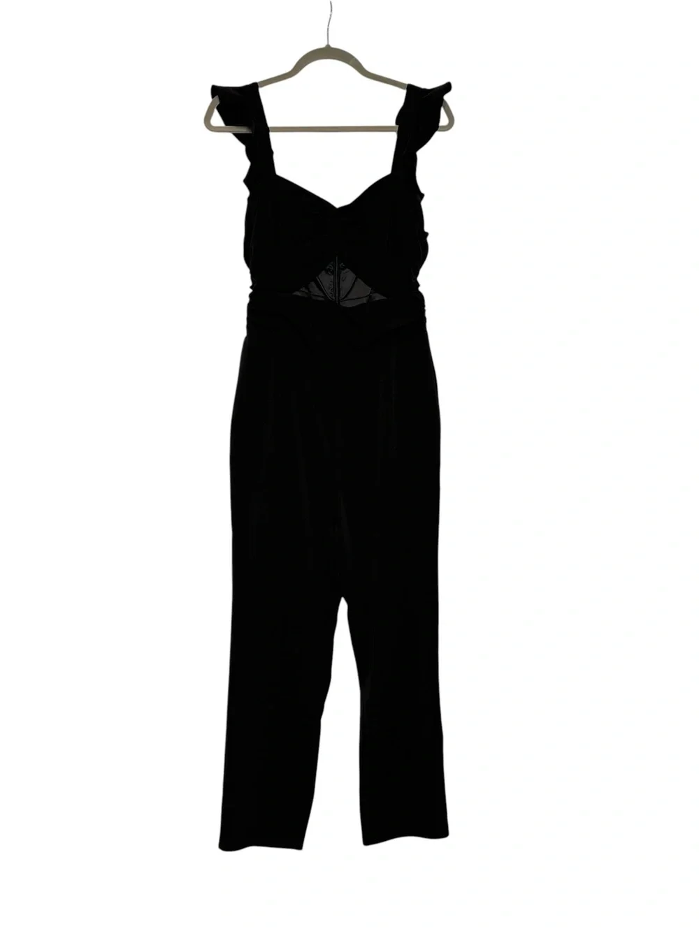 Lovers + Friends Black Knox Flutter Sleeve Jumpsuit | S